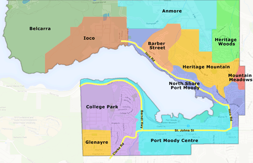 Map of Port Moody